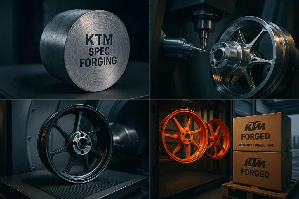 From forging to global delivery – the KTM forged wheel production journey by FLEXIMOTO.