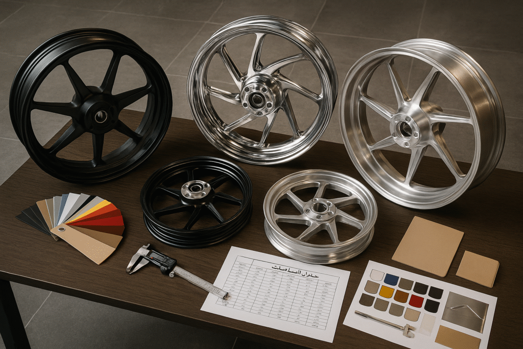 Custom forged motorcycle wheel finishes for UAE market