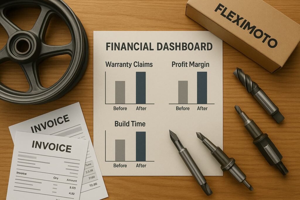 Motorcycle shop ROI improvements after switching to forged wheels