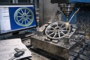Precision mold development for motorcycle wheels with CAD design and CNC machining