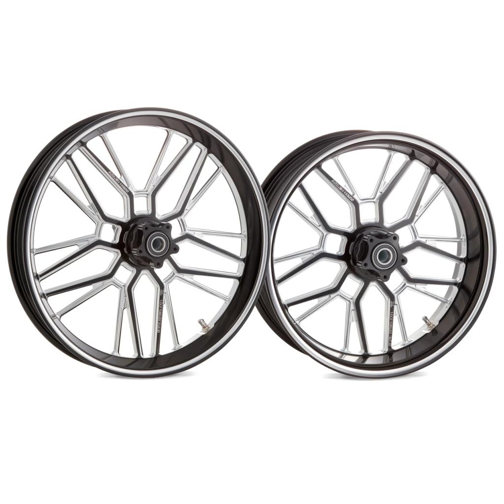 Forged split-spoke wheel style for Harley Road Glide custom builds