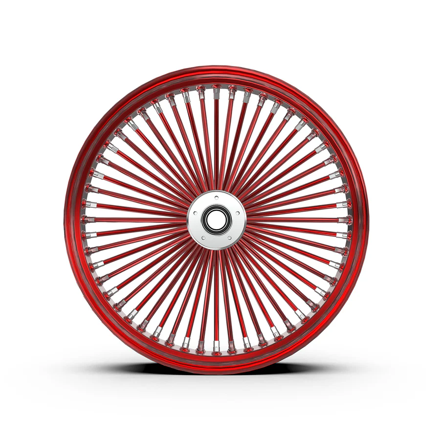 Fat spoke custom wheel for Harley Street Glide bagger motorcycle